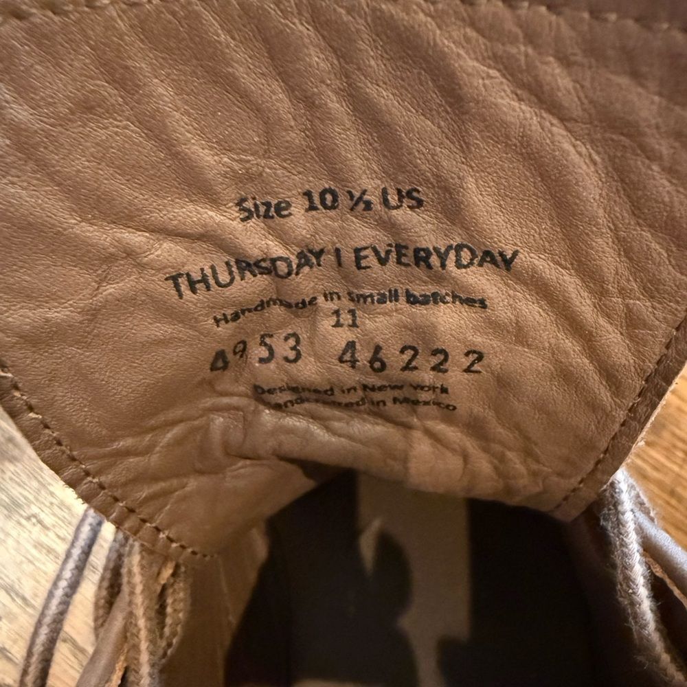 Men's Brown Leather Boots - Picture 3 of 11